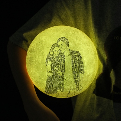 Custom 3D Printing Moon Lamp with Remote Touch Control