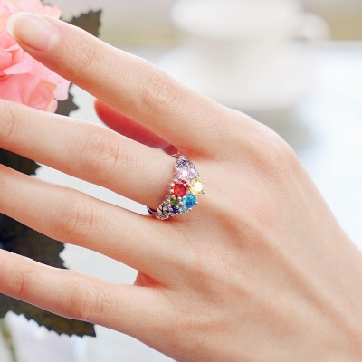 Personalized Mother's Birthstone Ring