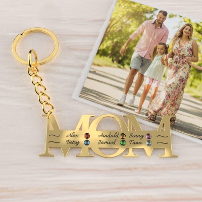 Customized 1-12 Family Names Key Chain Gift for Mother