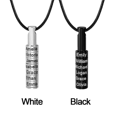 Personalized Family Name Beads Necklace for Man