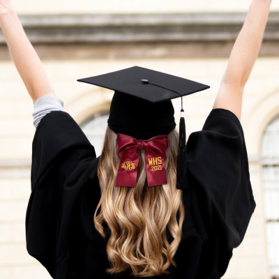 Personalized Monogram Graduation Cap Bow