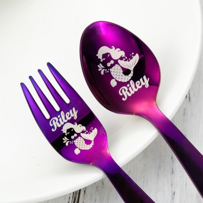Ensemble de couverts de dessin animé personnalisé cadeau pour enfants