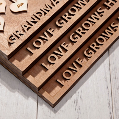Personalized Name Heart Family Tree Home Decor