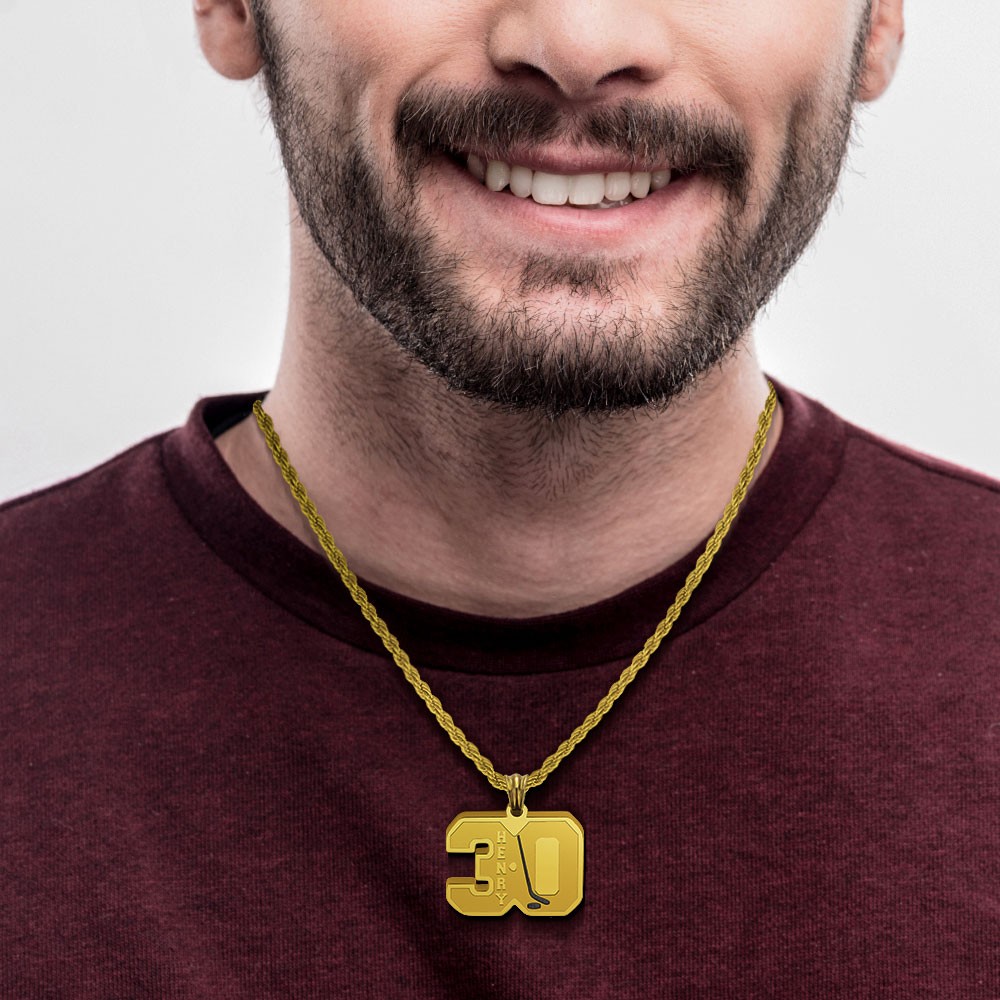 custom number necklace
