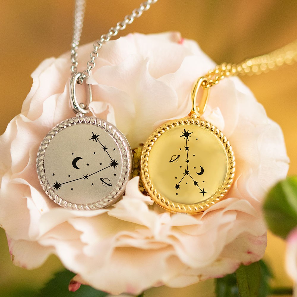 Personalized Photo Locket Necklace Memorial Constellation Pendant Necklace Gift for Woman/Mom/Her/Lover