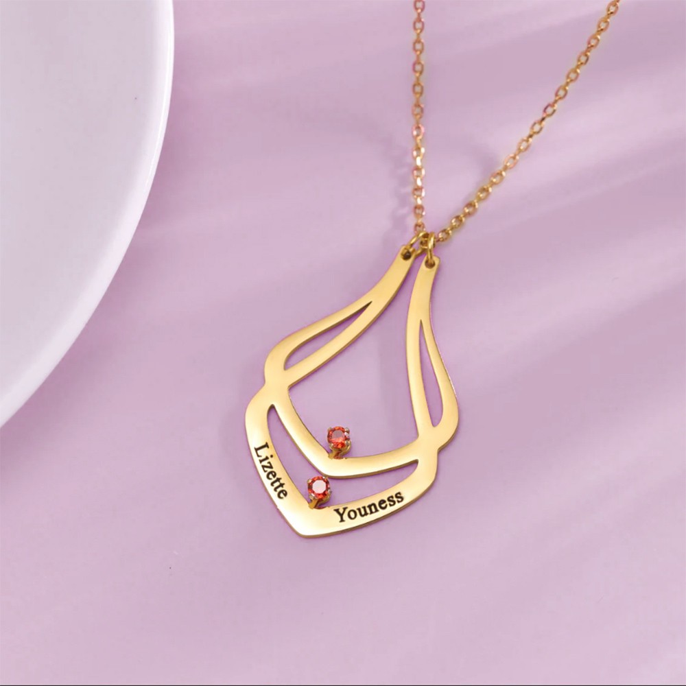 Collier Prénom avec Pierre de Naissance