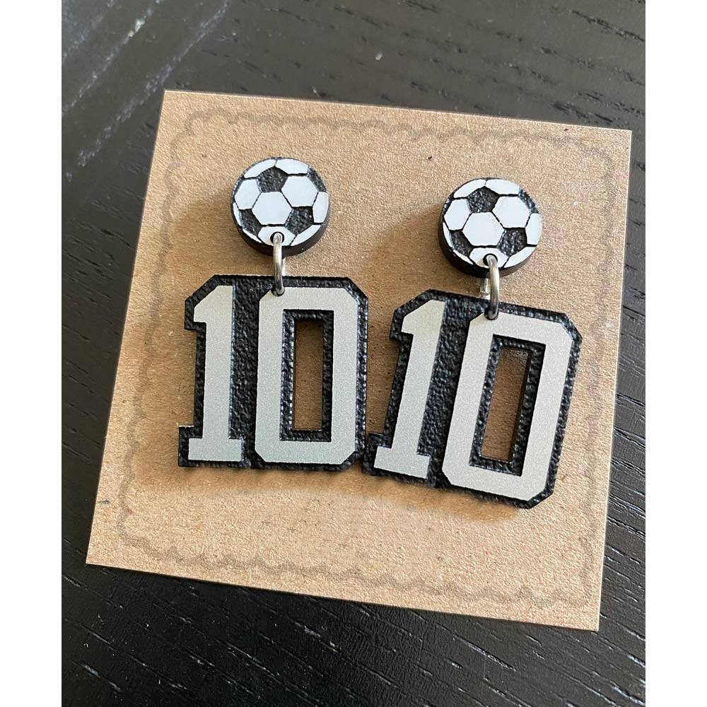 Custom Player Number Earrings, Baseball/Football/Soccer, Gift for Player/Fans/Baseball Moms