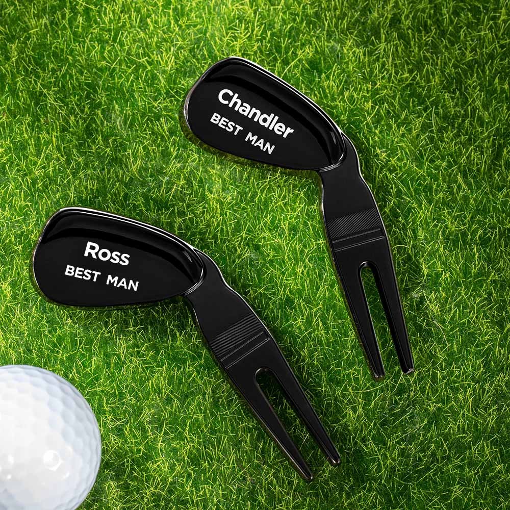 Custom Engraved Golf Divot Tool for Wedding Party, Golf Divot Repair Tool for Groomsman & Best Man Gifts, Easily Attach and Access Divot Tool