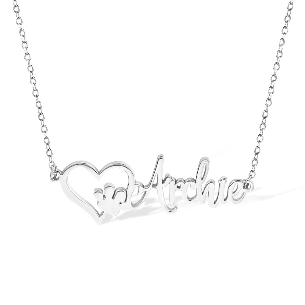 name necklace with paws