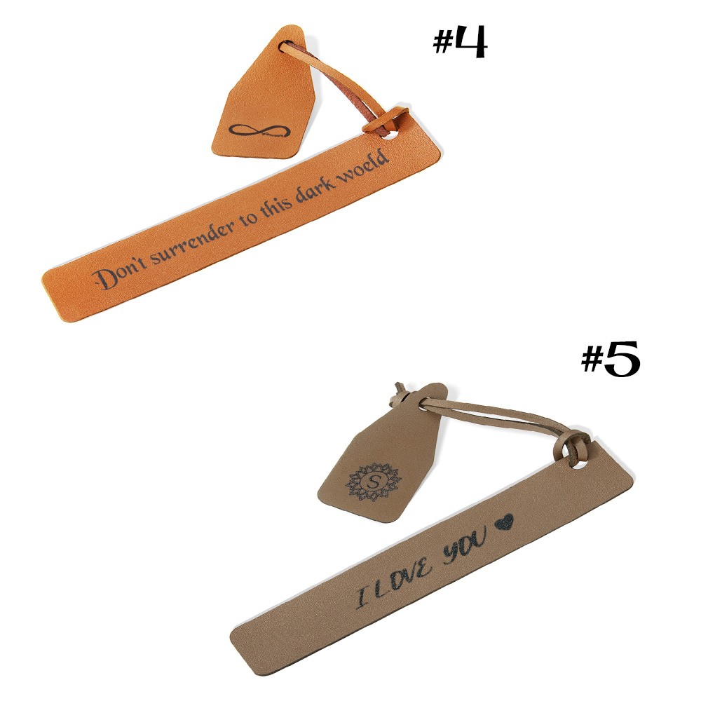 Personalized Leather Bookmark, Sold at 2pcs, Customized Leather Gift for Men, Anniversary Gift, Travelers/Graduation Gifts, Gift for Student/Book Lovers