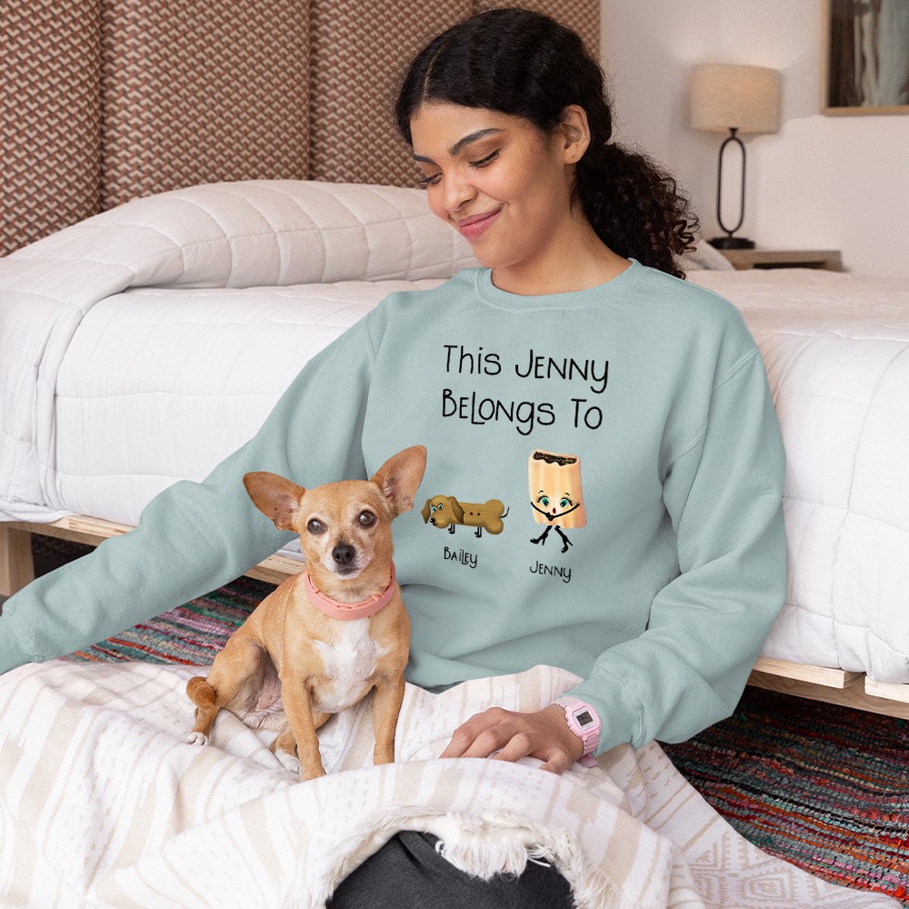 Custom Family Names Cookies Crewneck Shirt, Cute Biscuit Character T-shirt & Sweatshirt, Men & Women Unisex, Christmas Gift for Grandparents/Family