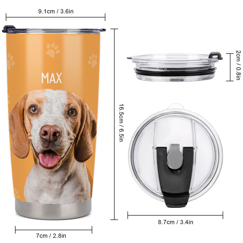 Custom Dog Pet Portrait Tumbler