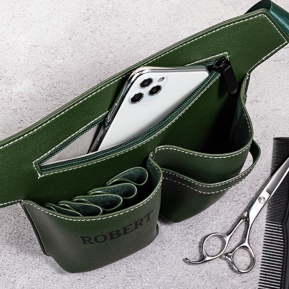 Custom Hairdresser Scissor Bag, Barber Leather Waist Pouch, Hairdressing Tools Storage with Waist Belt, Hair Stuff Travel Bag Hairstylist Must Haves