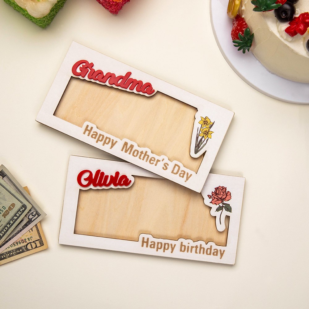 Birth Flower Money Holder