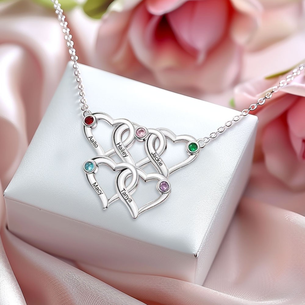 engraved family name necklace