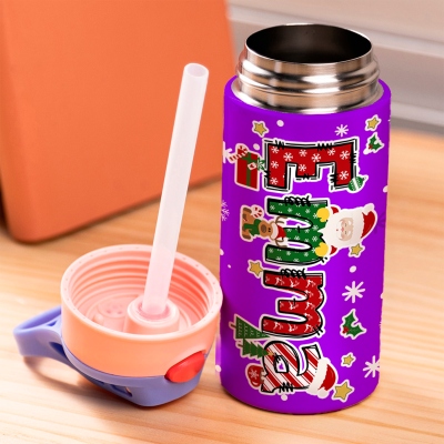 With straw