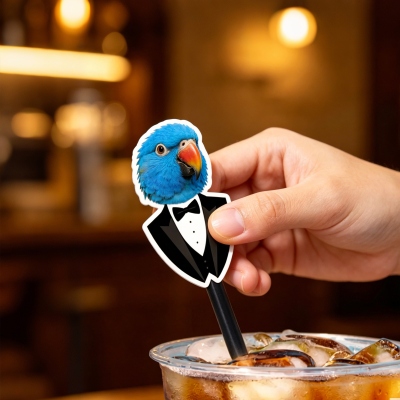 Custom Pet Portrait Wedding Drink Stirrers, Funny Cat/Dog Face Cocktail Stirrers, Bridal Shower/Bachelorette Party Decor, Gifts for Guests/Pet Lovers