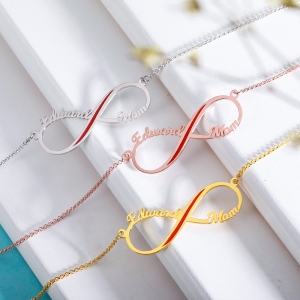 Personalized Inifinity Name Necklace Gift for Hero's Mom/Wife