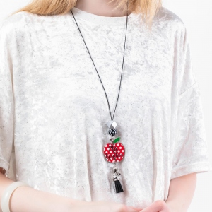 Personalized Cute Pencil/Apple/Initial Lanyard