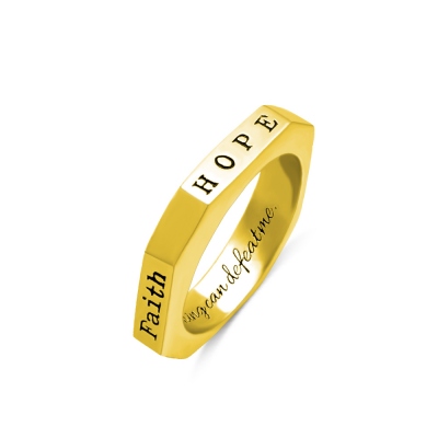 Personalized Octagon Ring