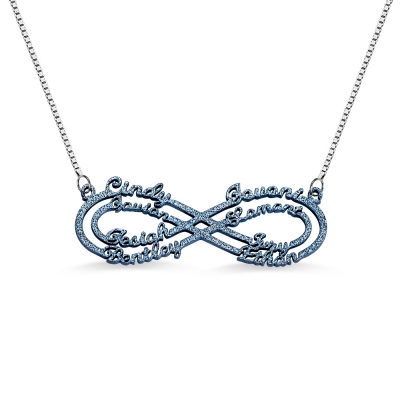 Personalized Colored Infinity Name NecklacePersonalized Colored Infinity Name Necklace