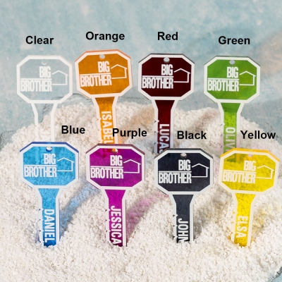 Personalized Big Brother Acrylic Keychain Set of 2