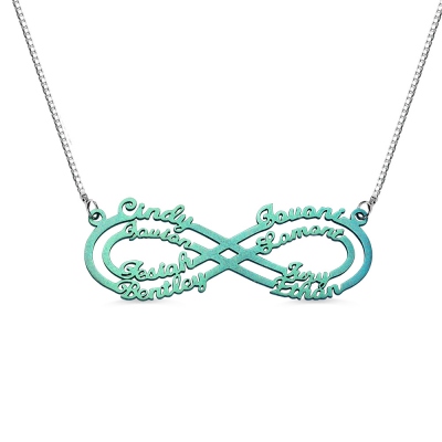 Personalized Colorful Infinity Name Necklace
