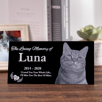 Personalized Memorial Pet Stone For Dog & Cat Tombstone