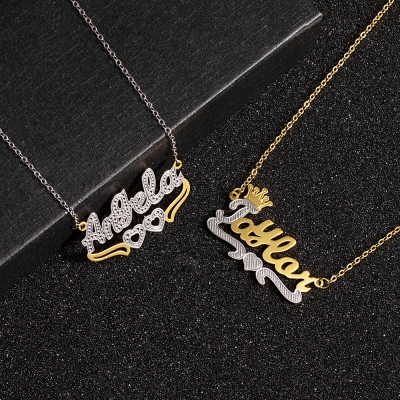 Personalized Name Necklace with Lace