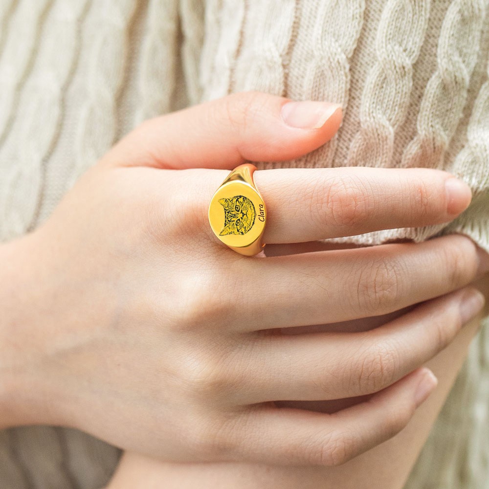 Custom Pet Portrait Ring