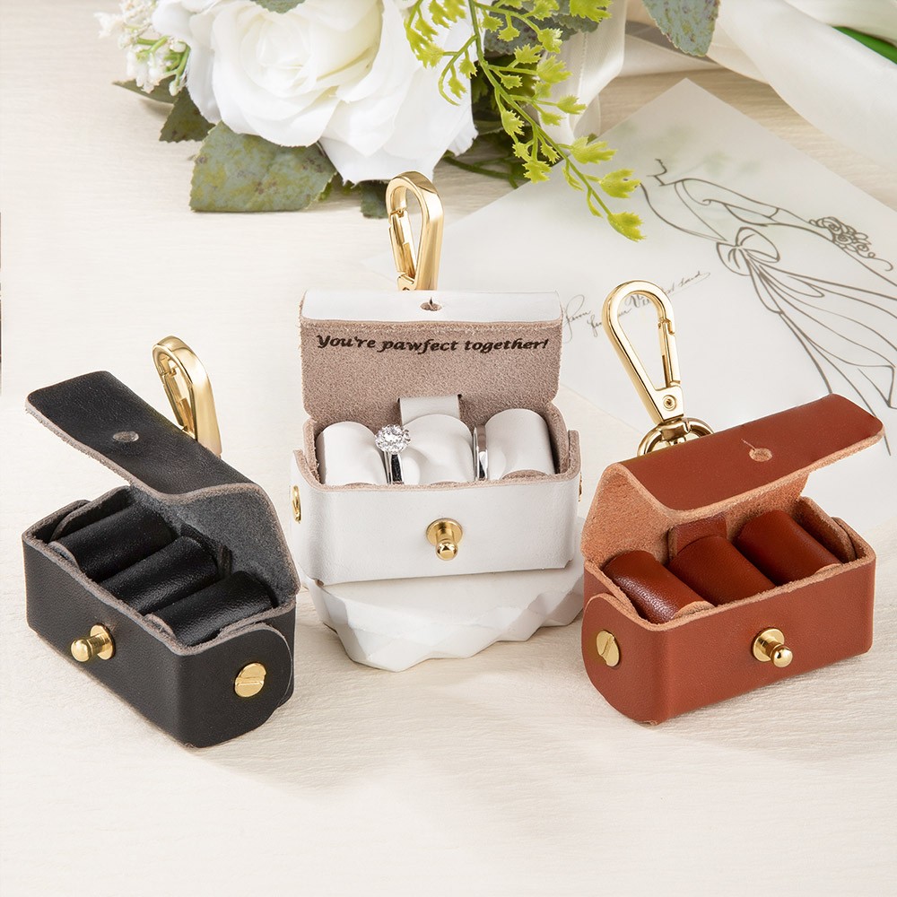 dog collar ring holder wedding box