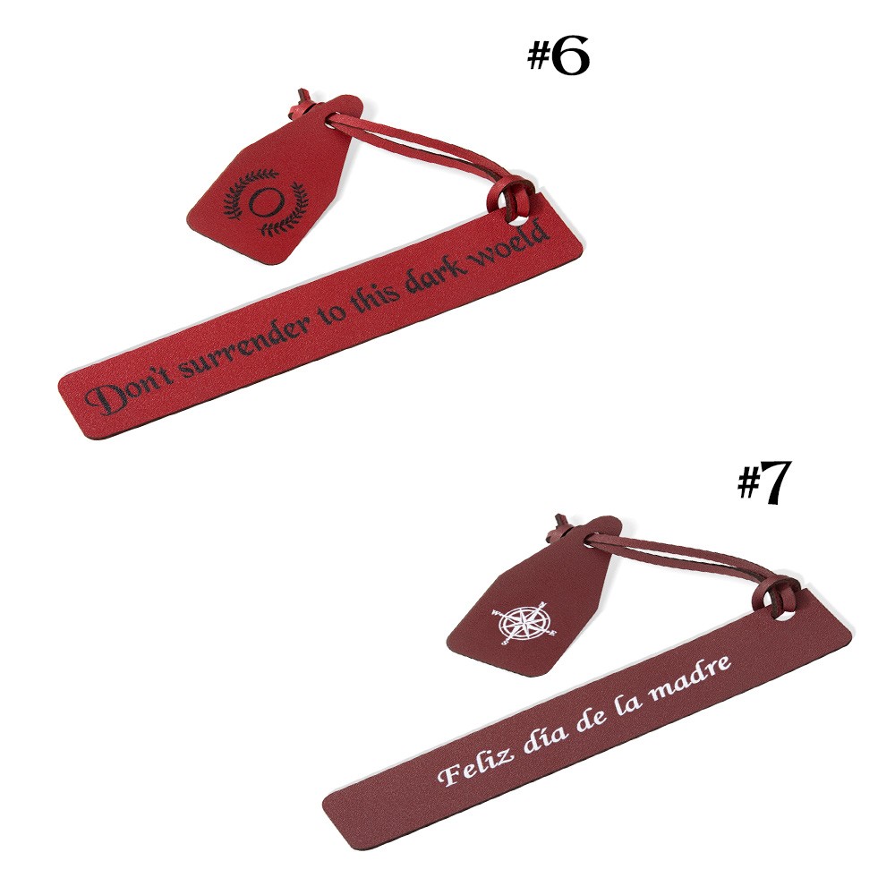 Personalized Leather Bookmark, Sold at 2pcs, Customized Leather Gift for Men, Anniversary Gift, Travelers/Graduation Gifts, Gift for Student/Book Lovers