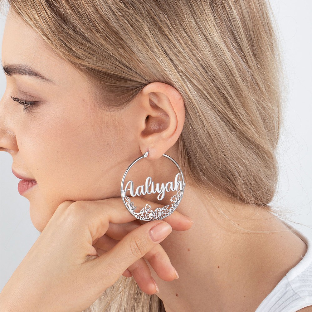 black name hoop earrings