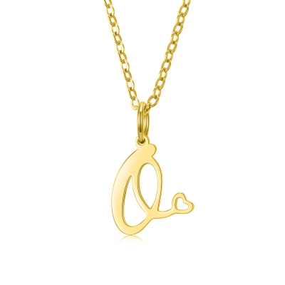 Personalized Initial Necklace with Tiny Heart, Custom Letter Necklaces, Initial Jewelry, Personalized Gifts for Girlfriend/Bridesmaid/Friends