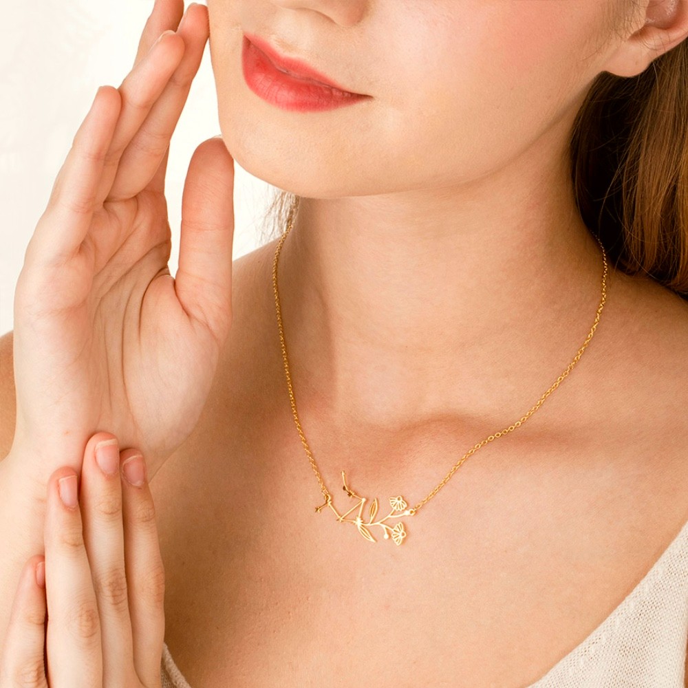 birth flower jewelry