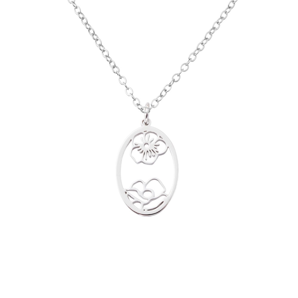 Birth Flower Necklace, Engraved Birth Flower Necklace, Bridal Shower Gift, Bridal Party Gift, Gift For Her, Best Friend Birthday Gift