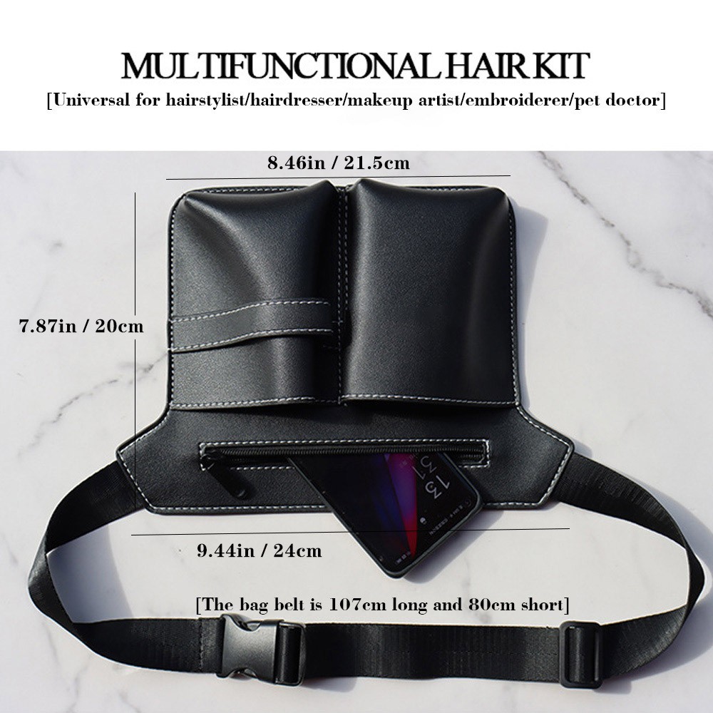 Custom Hairdresser Scissor Bag, Barber Leather Waist Pouch, Hairdressing Tools Storage with Waist Belt, Hair Stuff Travel Bag Hairstylist Must Haves