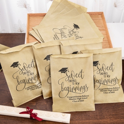 Custom Graduation Favor Bags, Set of 20, Class of 2026, Cookie/Candy Bags, Graduation Decorations, Graduation Party, Graduate Gift for Her/Him