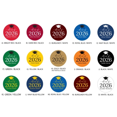 Custom Name Class of 2026 Graduation Stickers, Self-Adhesive Round Graduation Party Invite Envelope Seal Labels, Gifts for Graduates