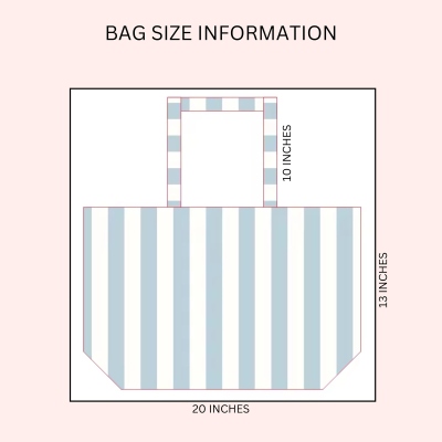 Personalisierte, gestreifte Tragetasche mit Monogramm, leichte Schultertasche aus Baumwolle, Reiseaccessoire, Hochzeits-/Strandgeschenk für Bräute/beste Freundinnen