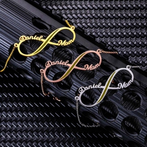 Personalized Inifinity Name Necklace Gift for Hero's Mom/Wife