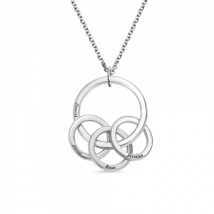 Collier de famille avec prénom personnalisé pour mère