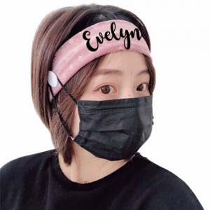 Personalized Adult/Doctor/Nurse/Healthcare Worker Headband with Buttons 2 Pack
