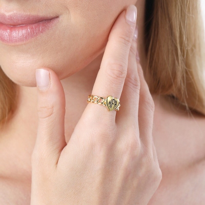 Personalized Filigrees Monogram Ring