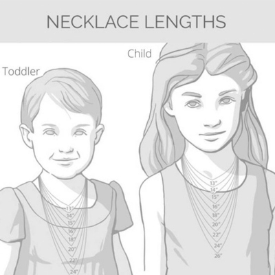 4 Shapes Custom Initial Necklace for Kids