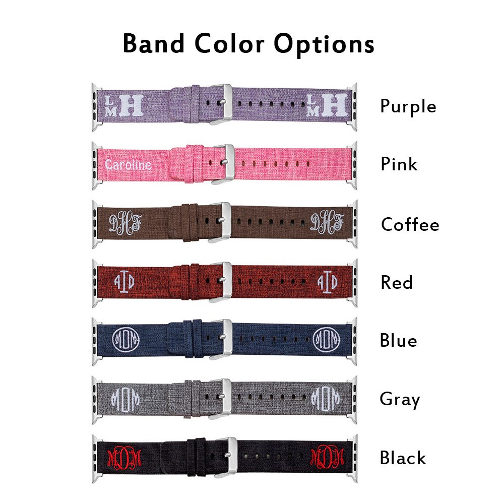 Apple watch band with name
