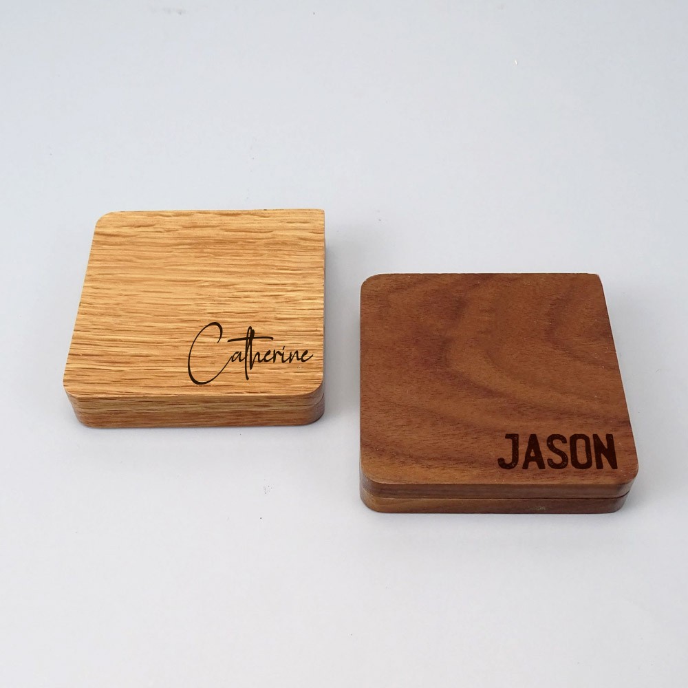 Custom Name Walnut Wood Portable Watercolor Palette