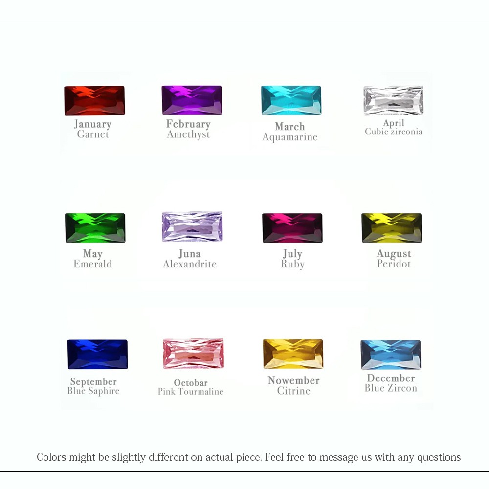 Baguette Birthstones