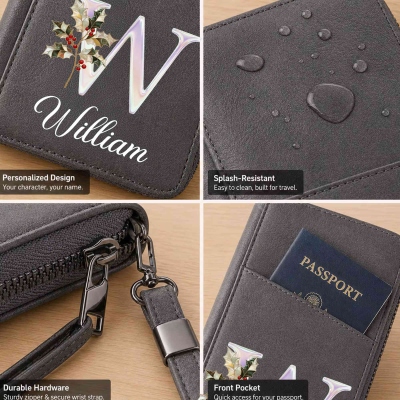 With wrist strap