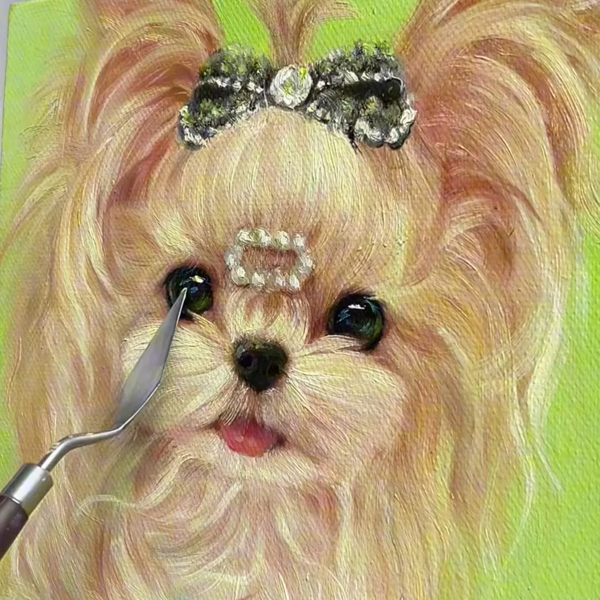Custom Pet Oil Painting from Photo, Original Portrait Hand-Painted by a Professional Artist